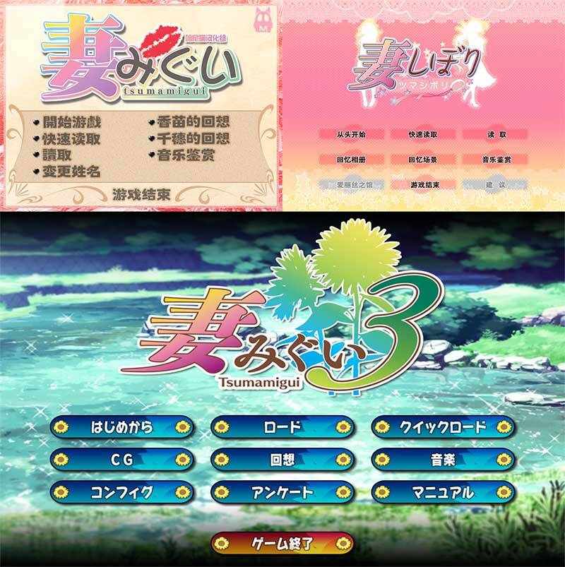 [SLG/汉化/热门合集/动态] 妻中蜜-艳妻淫记1~3+番外[存档+动画]妻みぐい [6.7G/度盘]